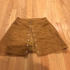 Faux-suede skirt